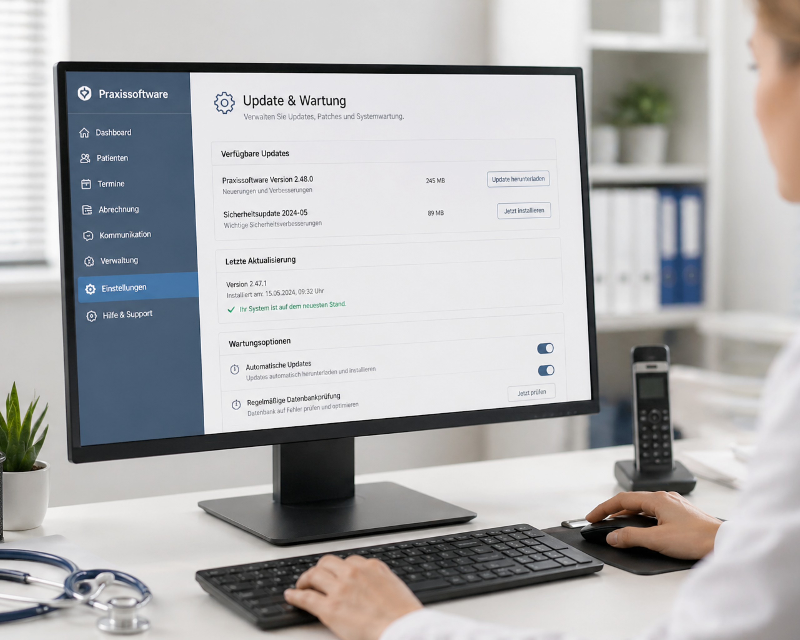 Praxissoftware Updates und Wartung für Arztpraxen und Zahnarztpraxen